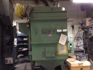 Goff 6 cube Tumble Blast with dust collector Goff 6 Cube Tumble Blaster with Dust Collector